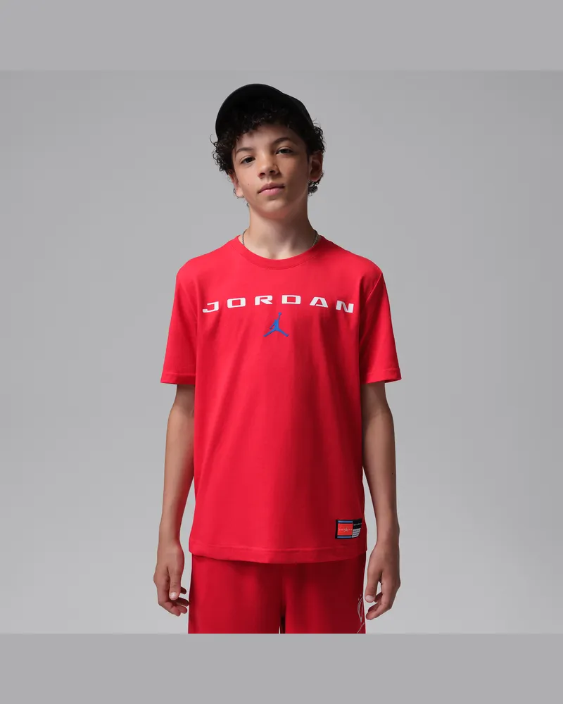 Jordan Brooklyn Football Club T-Shirt mit Grafik (ältere Kinder) - Rot Rot