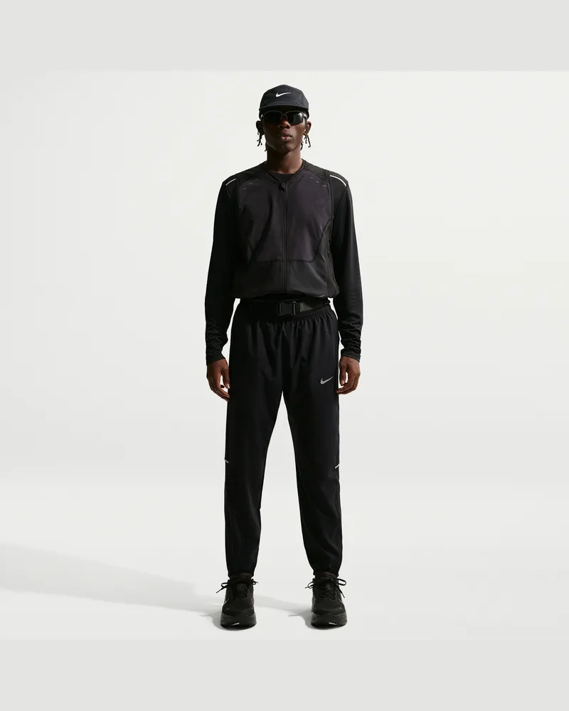 Nike Miler Dri-FIT Laufhose aus Webmaterial (Herren) - Schwarz Schwarz