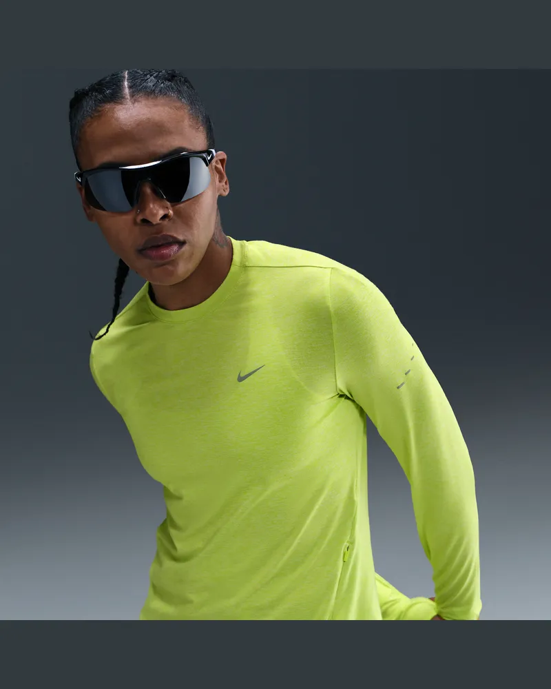 Nike Swift UV Lauf-Longsleeve mit Rundhalsausschnitt und Dri-FIT-Technologie (Damen) - Grün Grün