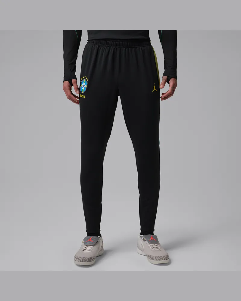 Jordan Brasilien Strike  Dri-FIT Fußballhose aus Strickmaterial (Herren) - Schwarz Schwarz
