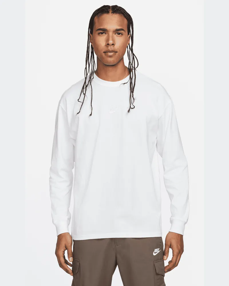 Nike Sportswear Premium Essentials Langarm-T-Shirt für Herren - Weiß Weiß
