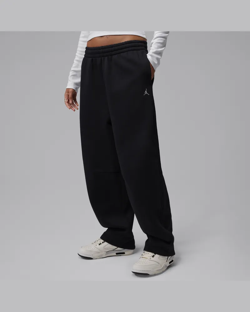 Jordan Brooklyn Damenhose mit weitem Bein - Schwarz Schwarz