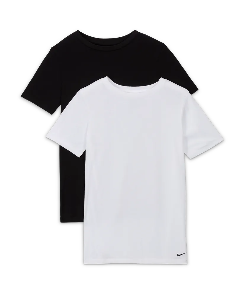 Nike Unterhemd mit Rundhalsausschnitt (ältere Kinder) (2er-Pack) - Schwarz Schwarz