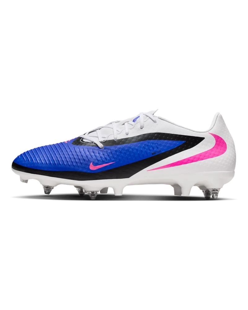 Nike Phantom 6 Low Academy Fußballschuh für weichen Rasen - Blau Blau
