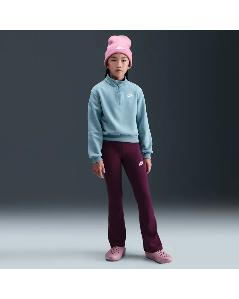 Nike Classic Leggings mit hohem Bund und ausgestelltem Bein für Mädchen - Rot Rot