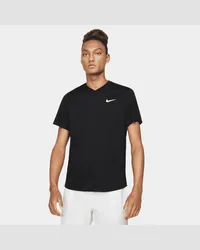 Nike Court Dri-FIT Victory Herren-Tennisoberteil - Schwarz Schwarz