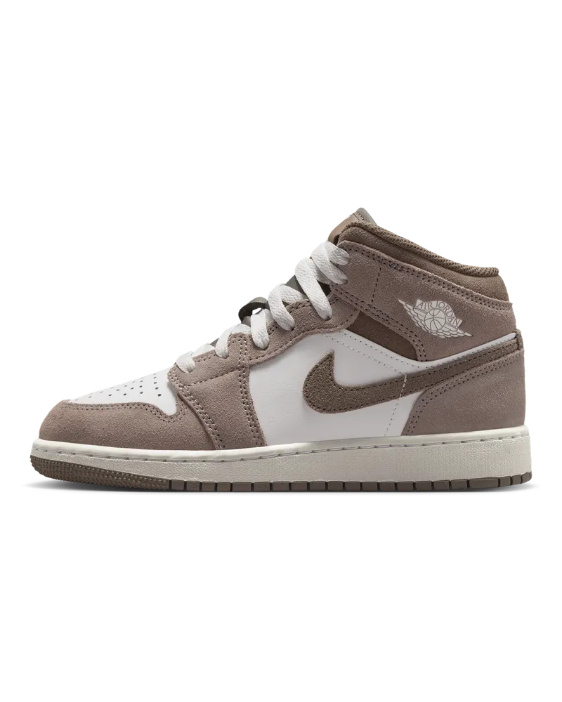Jordan Air  1 Mid Schuh für ältere Kinder - Grau Grau