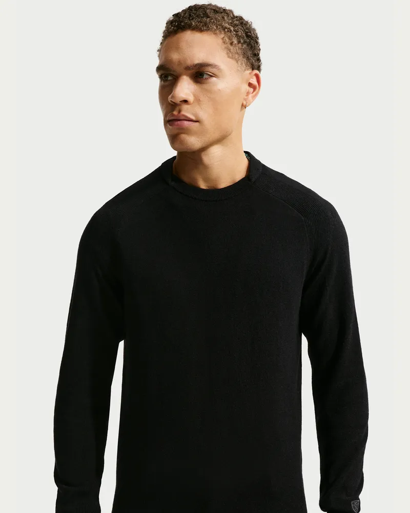 Nike Maßgeschneiderte Performance von  Golf-Oberteil mit Rundhalsausschnitt (Herren) - Schwarz Schwarz