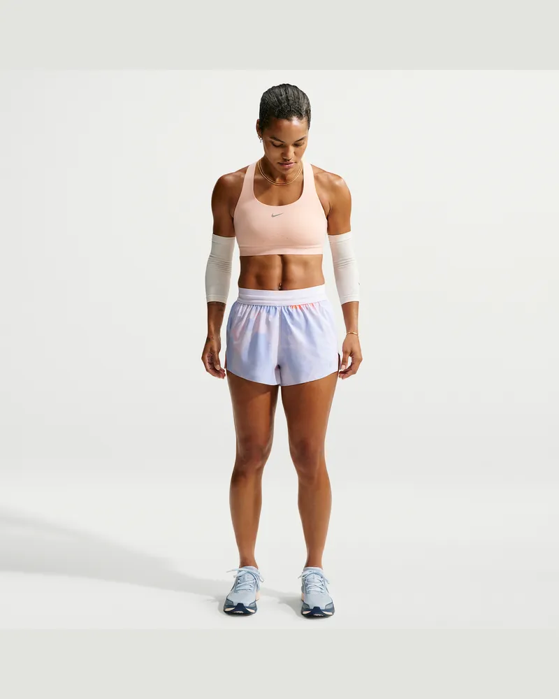 Nike Swift Dri-Fit Laufshorts mit integriertem Slip und mittelhohem Bund (Damen, ca. 6,5 cm) - Blau Blau