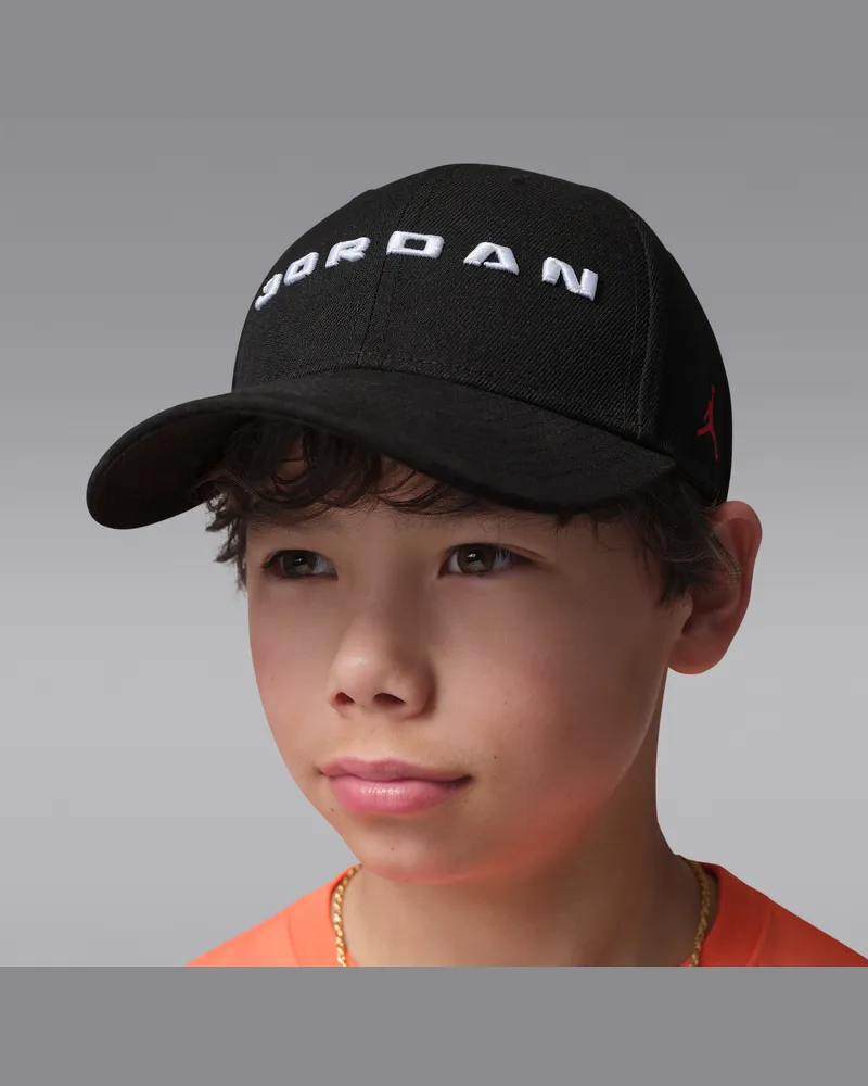 Jordan strukturierte Strapback-Cap (ältere Kinder) - Schwarz Schwarz