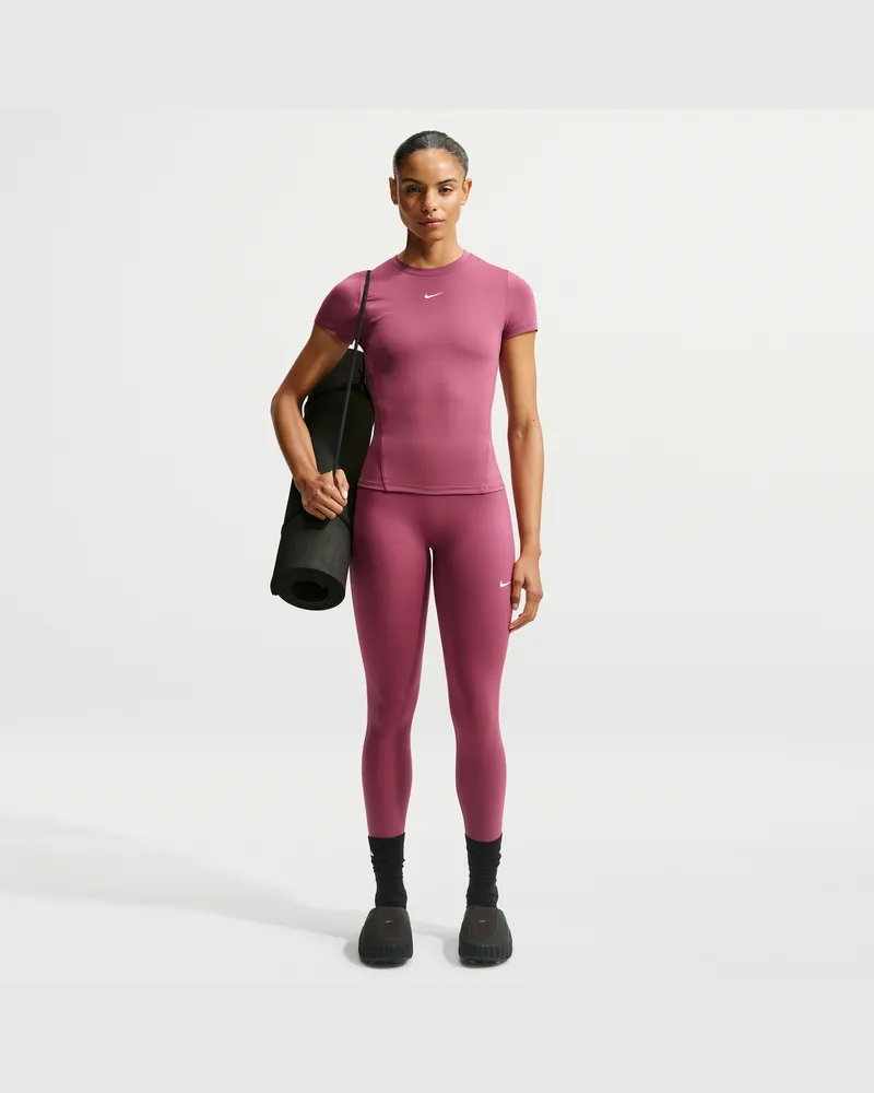 Nike One 7/8-Leggings mit hohem Bund (Damen) - Rot Rot