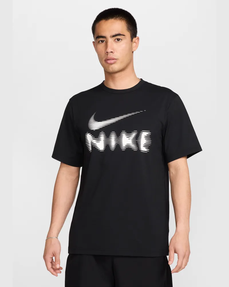 Nike Hyverse Vielseitiges Dri-FIT UV T-Shirt (Herren) - Schwarz Schwarz