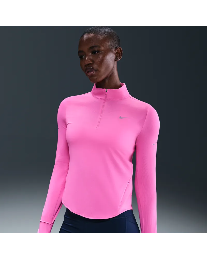 Nike Swift Dri-FIT UV-Laufoberteil mit Viertelreißverschluss (Damen) - Pink Pink