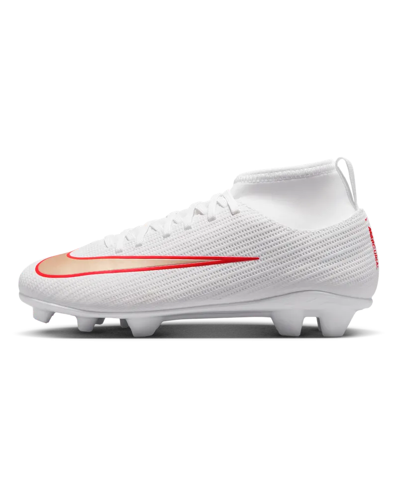 Nike Jr. Mercurial Superfly 11 Club High-Top-Fußballschuh für verschiedene Böden (kleinere Kinder) - Weiß Weiß