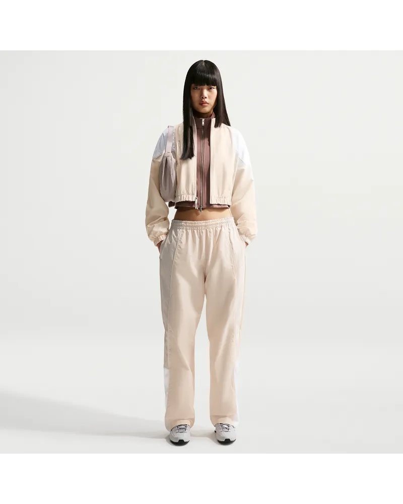 Nike Oversized-Trainingshose mit mittelhohem Bund (Damen) - Weiß Weiß