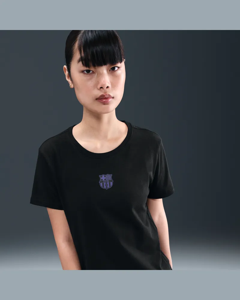 Nike FC Barcelona  Fußball-T-Shirt für Damen - Schwarz Schwarz