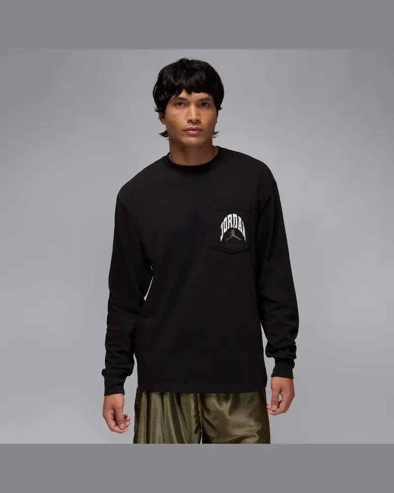 Jordan Brooklyn Realtree Longsleeve mit Tasche und Rundhalsausschnitt (Herren) - Schwarz Schwarz