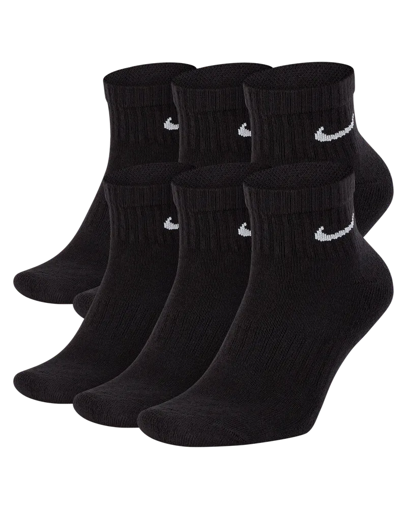 Nike Everyday Cushioned Trainings-Knöchelsocken (6 Paar) - Schwarz Schwarz
