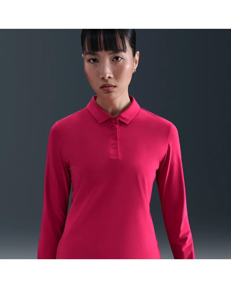 Nike Victory Longsleeve-Poloshirt mit Dri-FIT-Technologie (Damen) - Pink Pink
