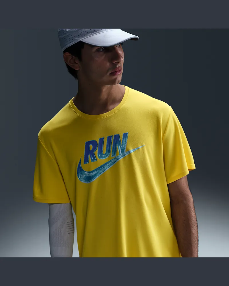 Nike Miler Run Energy Dri-FIT Kurzarm-Laufoberteil (Herren) - Gelb Gelb