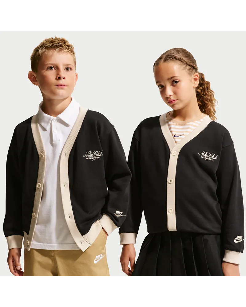 Nike Club Strickjacke (ältere Kinder) - Schwarz Schwarz