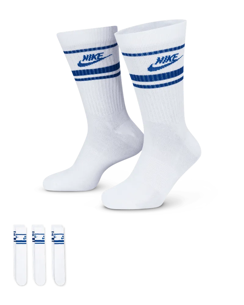 Nike Sportswear Dri-FIT Everyday Essential Crew-Socken (3 Paar) - Weiß Weiß