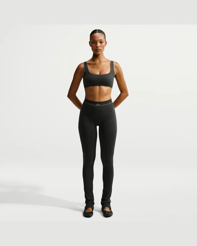 Nike SKIMS nahtloses Rippmaterial Leggings mit geradem Schnitt (Damen, ca. 86 cm) - Schwarz Schwarz