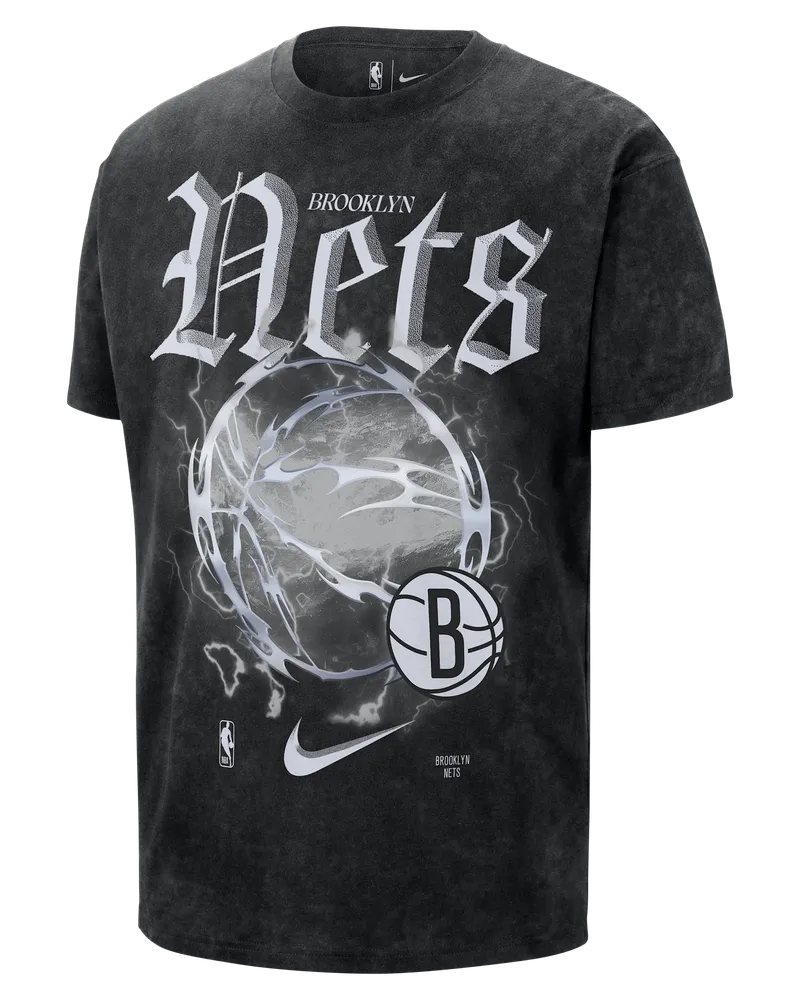 Nike Brooklyn Nets Courtside "Halloween"  NBA Max90-T-Shirt für Herren - Schwarz Schwarz