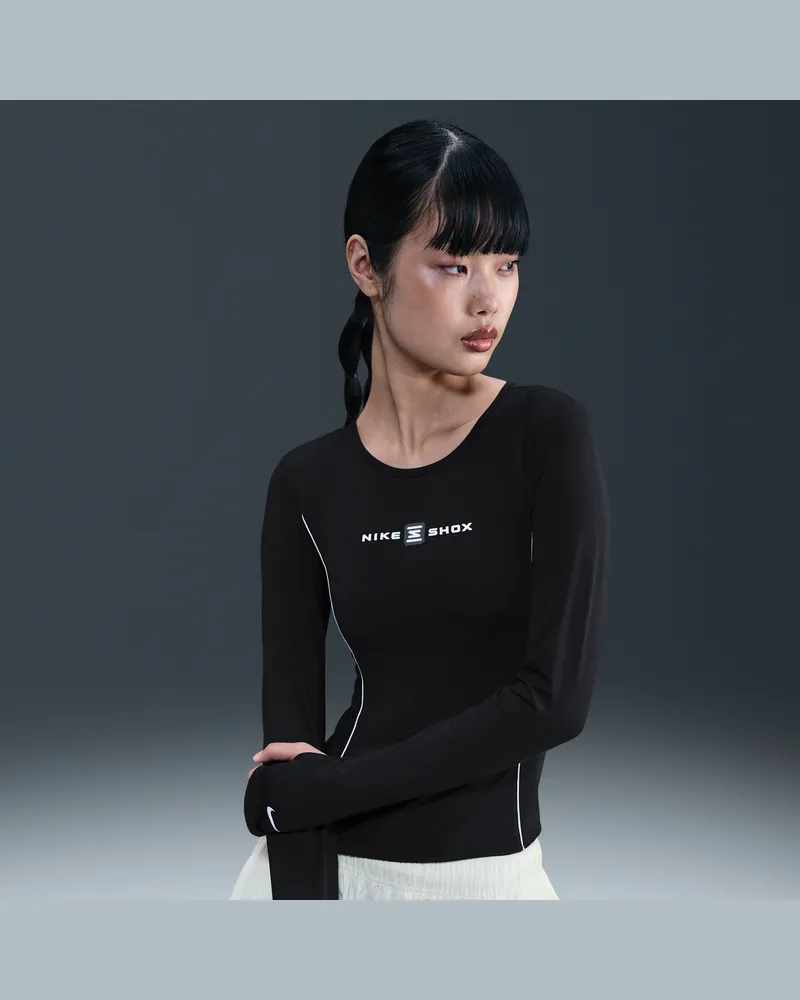 Nike Shox Longsleeve für Damen - Schwarz Schwarz