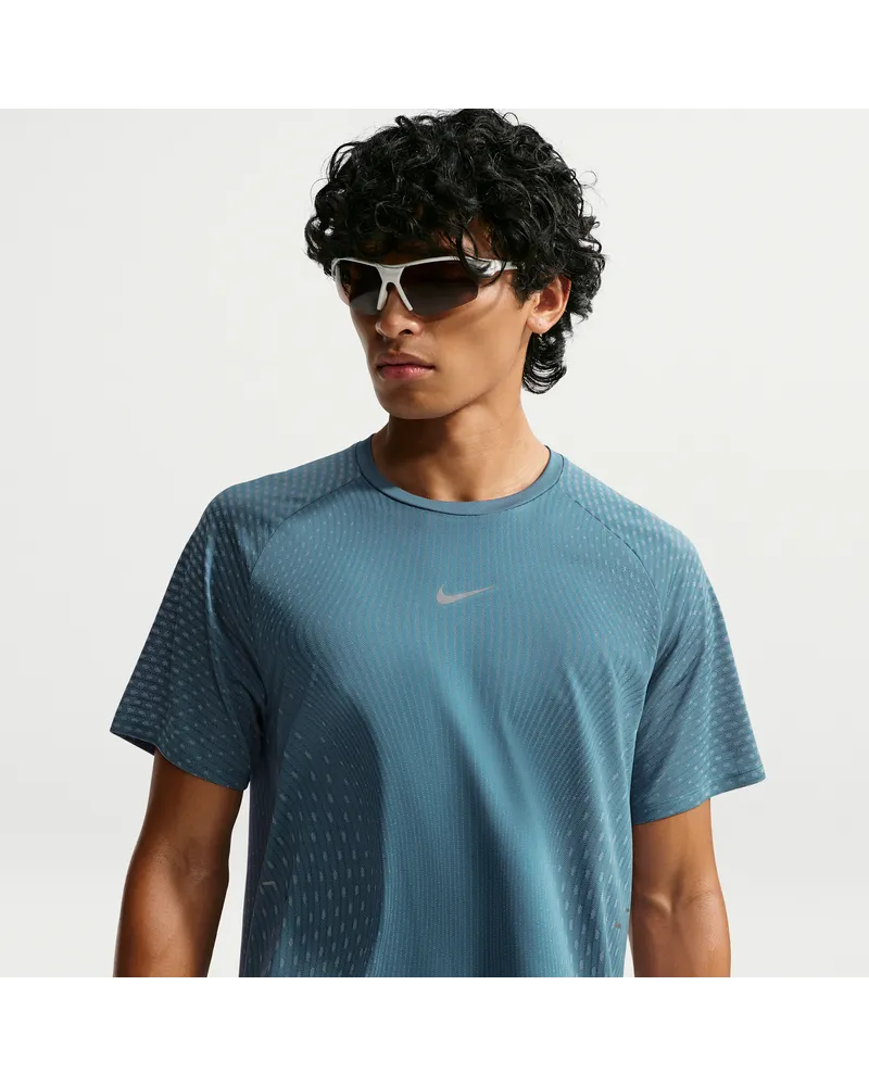 Nike Stride Aero-FIT Kurzarm-Laufoberteil (Herren) - Blau Blau