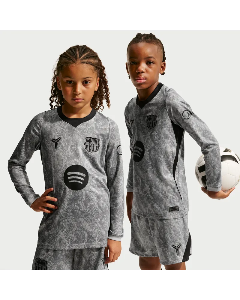Nike FC Barcelona 2026/27 Stadium Goalkeeper Away Kobe Dri-FIT Replika-Fußballtrikot (ältere Kinder) - Grau Grau