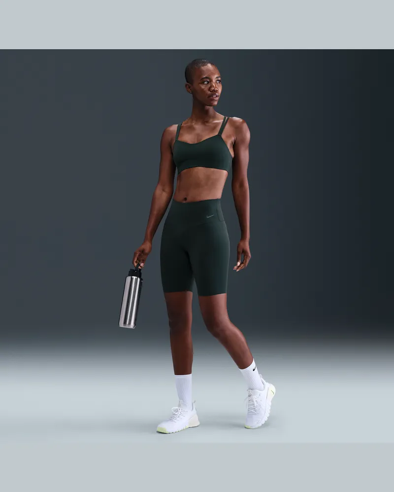 Nike Zenvy Bike Shorts mit hohem Taillenbund (Damen, ca. 20,5 cm) - Grün Grün