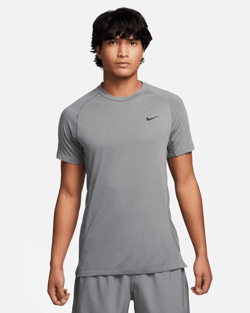 Nike Flex Rep Dri-FIT Kurzarm-Fitness-Top für Herren - Grau Grau