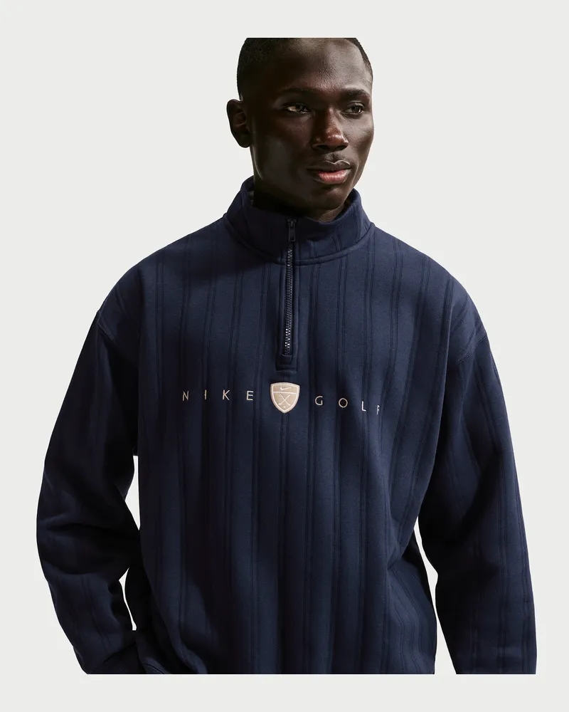 Nike Fairway Fresh Therma-FIT Oversize-Golfoberteil mit Halbreißverschluss für Herren - Blau Blau