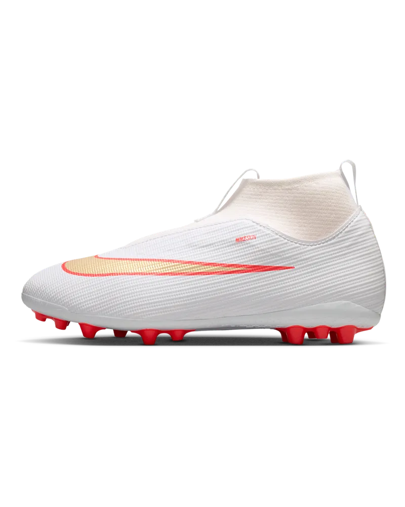 Nike Jr. Mercurial Superfly 11 Academy High Top-Fußballschuh für Kunstrasen für ältere Kinder - Weiß Weiß