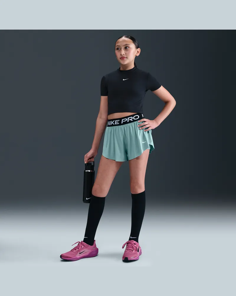 Nike Pro Dri-FIT 2-in-1-Shorts (ältere Kinder, Mädchen) - Grün Grün