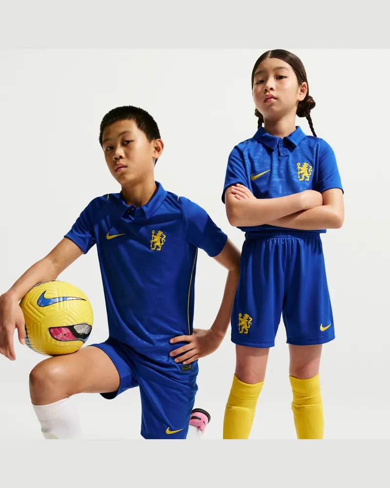 Nike FC Chelsea 2026/27 Stadion Heimspiel  Replika-Fußballshorts mit Dri-FIT-Technologie (ältere Kinder) - Blau Blau
