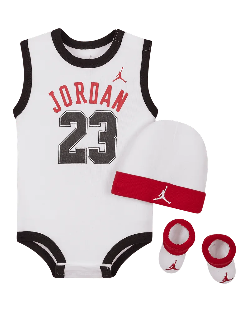 Jordan 23 3-teiliges Trikot-Bodysuit-Set (Babys 0–6 M) - Weiß Weiß