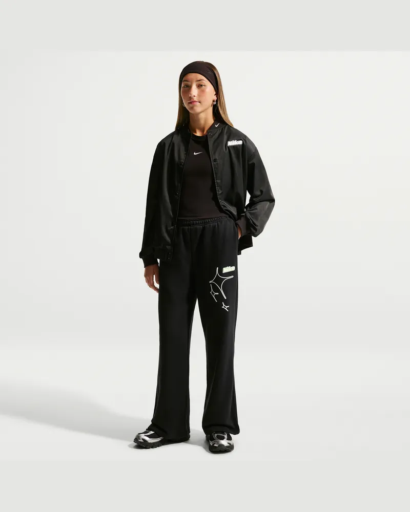 Nike Studio Hose mit offenem Saum (ältere Kinder, Mädchen) - Schwarz Schwarz