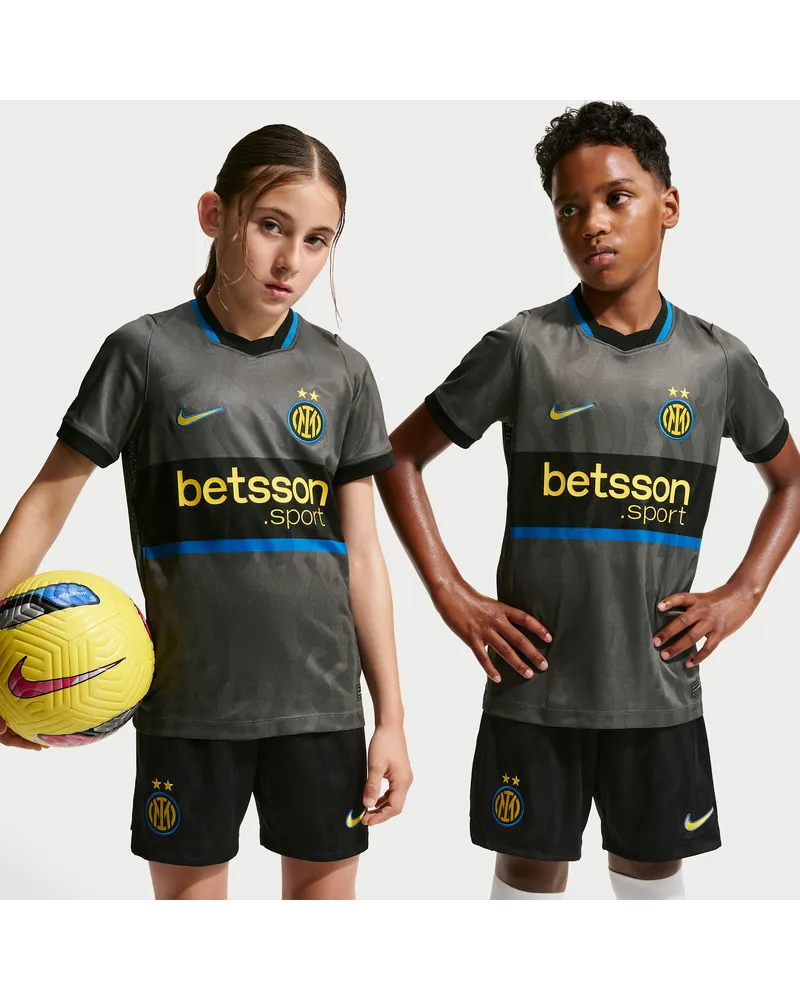 Nike Inter Mailand 2026/27 Stadium Third  Dri-FIT Replika Fußballtrikot (ältere Kinder) - Grau Grau