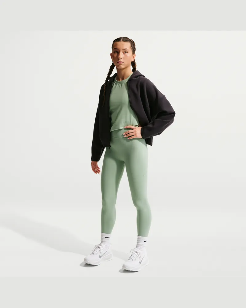 Nike MAVN Leggings mit Dri-FIT-Technologie und hohem Bund für Mädchen - Grün Grün