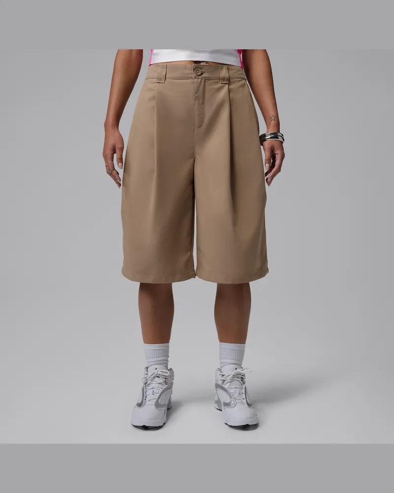 Jordan Flight weite Chino-Shorts (Damen) - Braun Braun