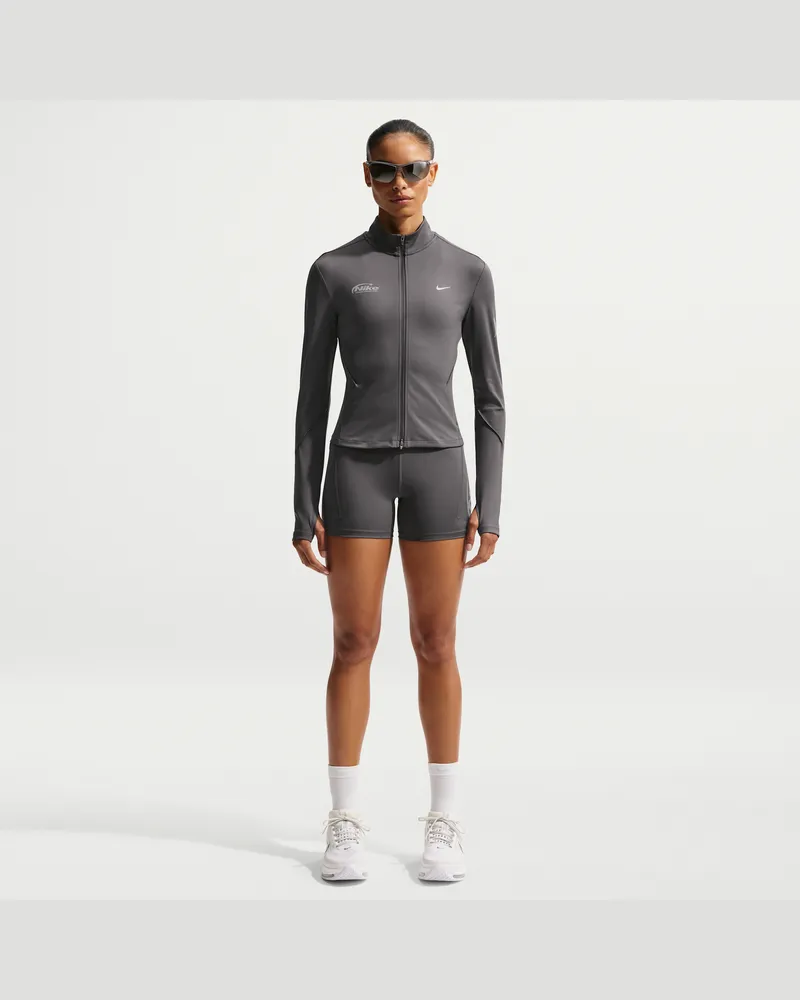 Nike Swift Damen-Laufshorts mit hohem Taillenbund (ca. 10 cm) - Braun Braun