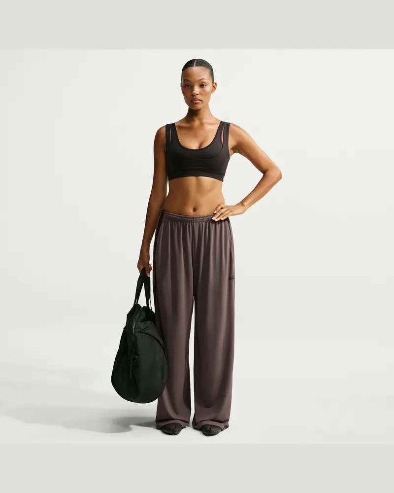 Nike SKIMS Hose aus dehnbarem Strickmaterial mit weitem Bein (Damen) - Braun Braun