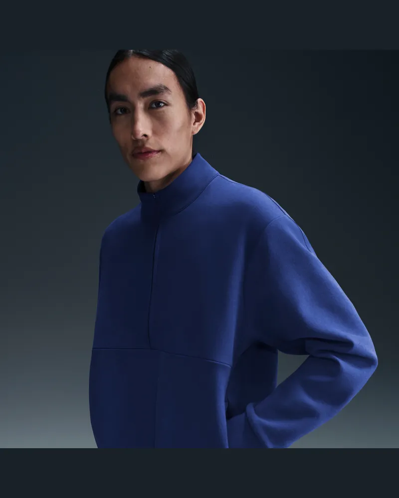Nike 24.7 ImpossiblySoft Oberteil mit Dri-FIT-Technologie und Halbreißverschluss (Herren) - Blau Blau