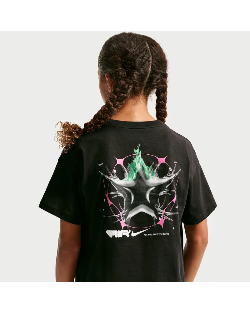 Nike lockeres T-Shirt für ältere Kinder (Mädchen) - Schwarz Schwarz