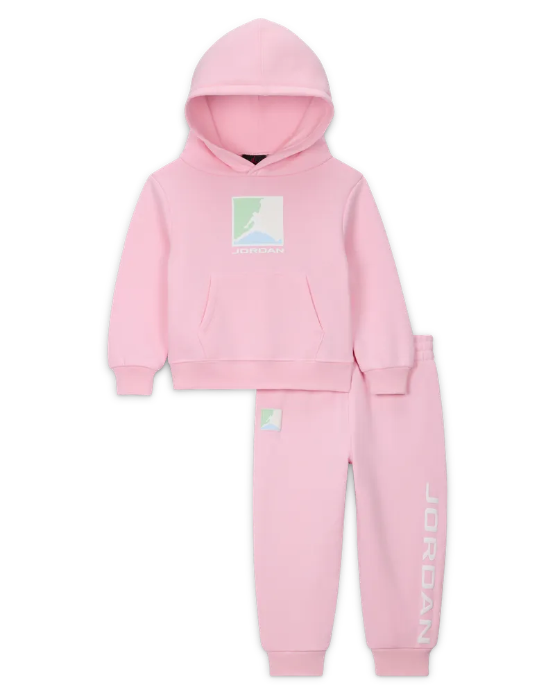 Jordan Essentials 2-teiliges Fleece Baseline Hoodie-Set (Babys, 12–24 M) - Pink Pink