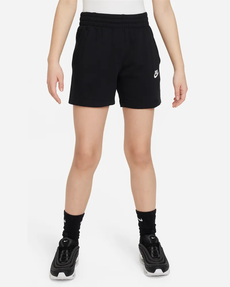 Nike Club French-Terry-Shorts (12,5 cm) für ältere Kinder (Mädchen) - Schwarz Schwarz
