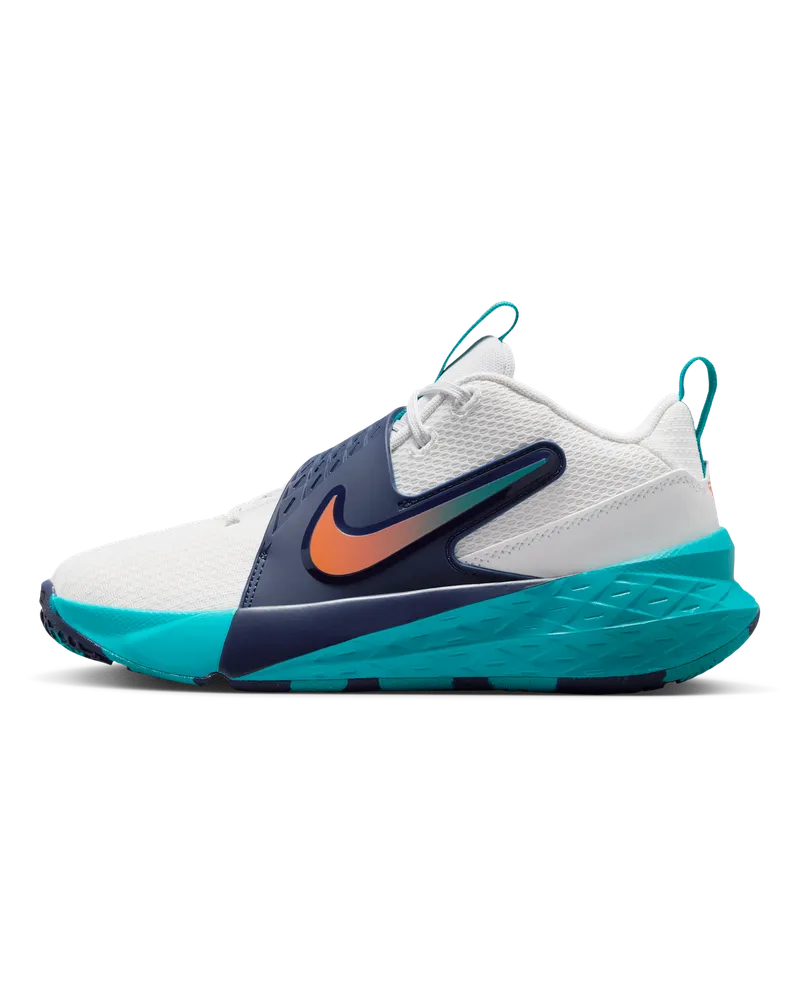 Nike Team Hustle D 12 Basketballschuh (ältere Kinder) - Weiß Weiß