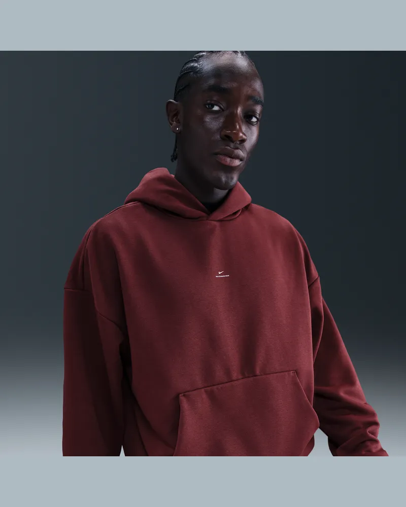 Nike Standard Issue Therma-FIT-Basketball-Hoodie aus gebürstetem Fleece (Herren) - Rot Rot